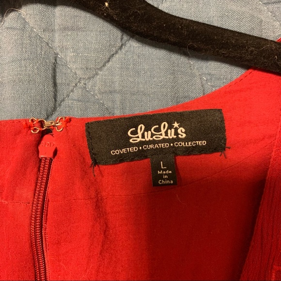 Red Embroidered Romper - Picture 7 of 7